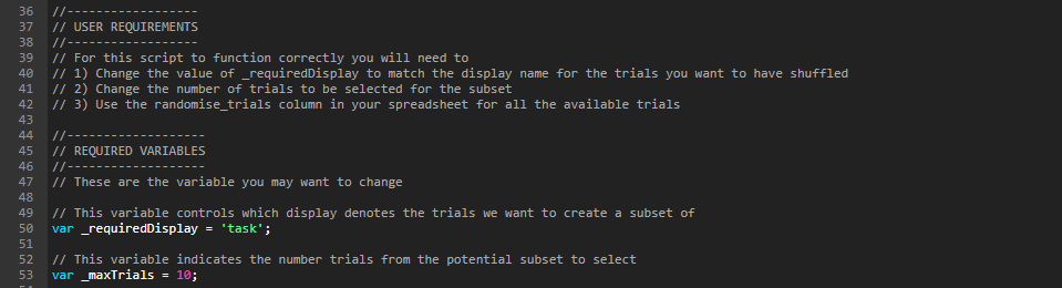 A screenshot of the scripting tab in Task Builder 1.