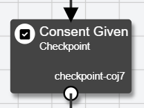 Image of a Checkpoint node when added to the Experiment Tree