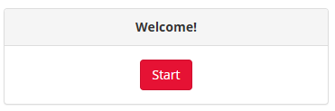 Screenshot of a Welcome screen with a Start button
