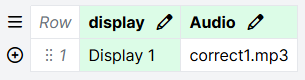 Screenshot of audio filename entered in spreadsheet wrongly, so cell has a white background